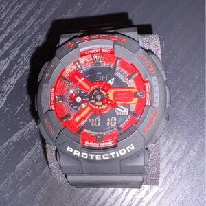 G-Shock Black and Red Watch